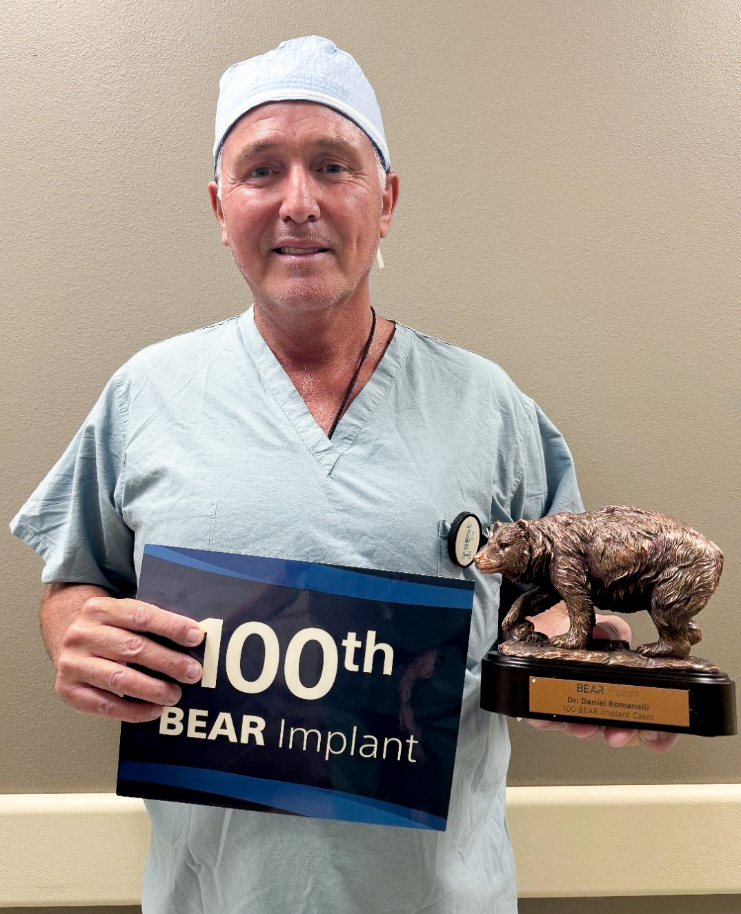 Dr. Romanelli With 100Th BEAR Procedure